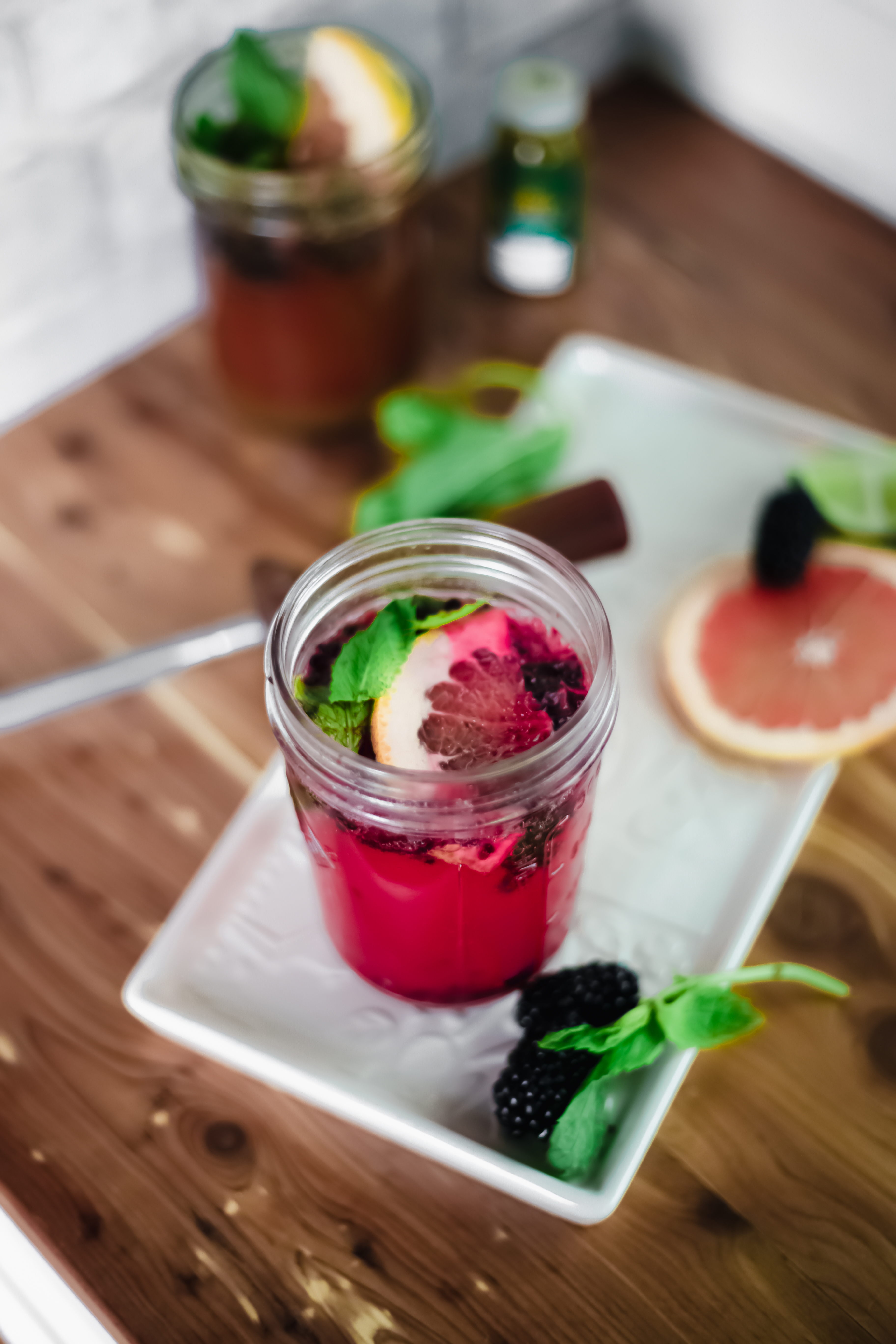 Refreshing Grapefruit Blackberry Mocktail With A Secret Ingredient